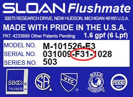 Find the serial number on your tank label